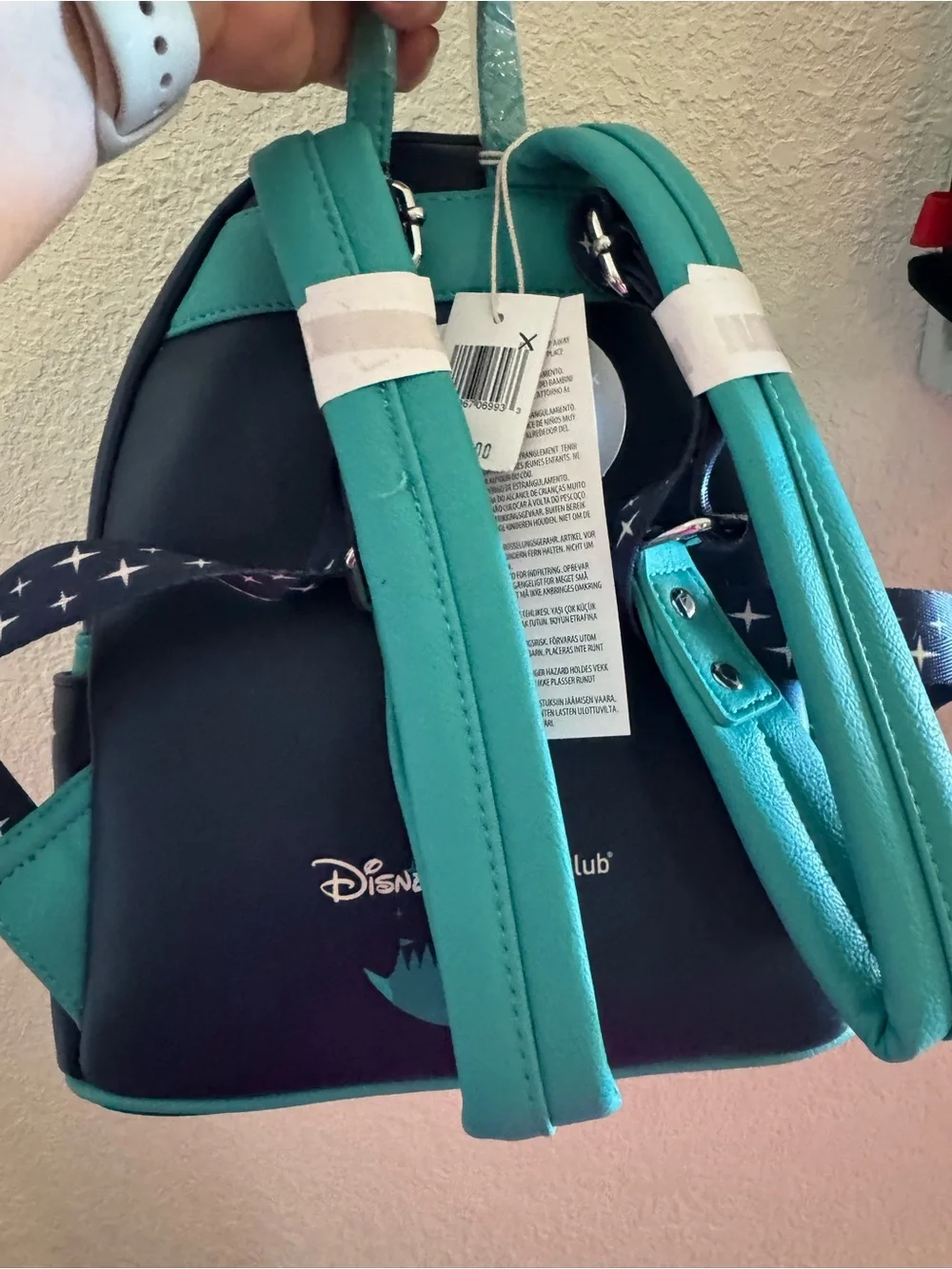 Loungefly Disney Vacation Club Member Navy and Teal Mini Backpack